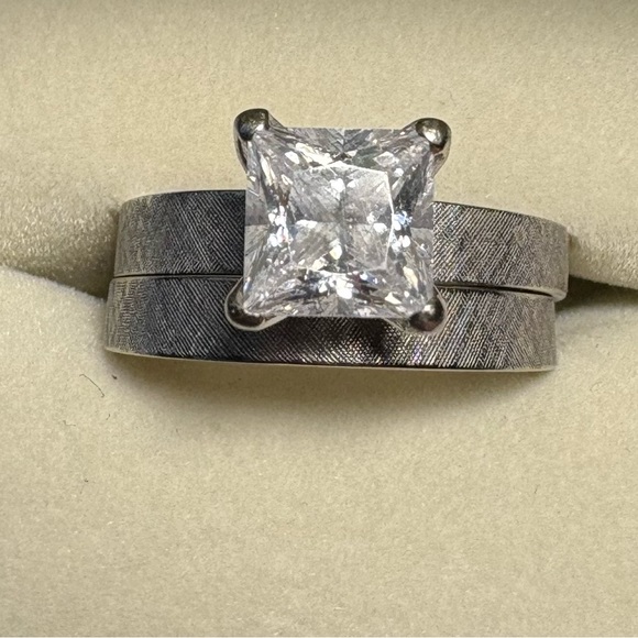 Vintage 14k white gold wedding set GORGEOUS!! - Picture 8 of 16